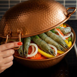 Copper Cataplana pan 14.2'' - 8/10 servings