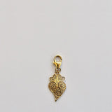 Coração de Viana I Gold-plated Silver Filigree Charm 0.1 oz