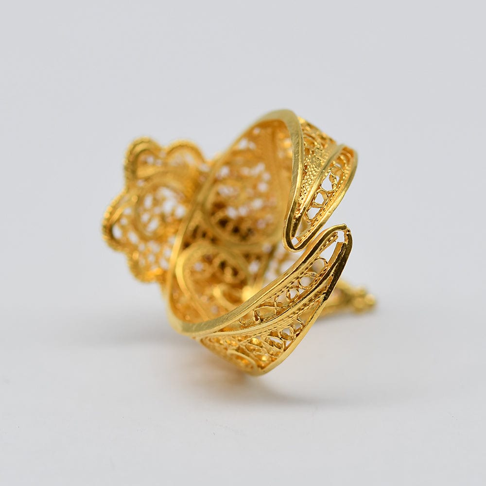 Coração de Viana I Gold-plated Silver Filigree Ring 0.2 oz