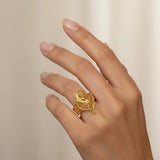 Coração de Viana I Gold-plated Silver Filigree Ring 0.2 oz