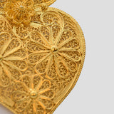 Coração de Viana I Pendentif en argent doré - 8cm