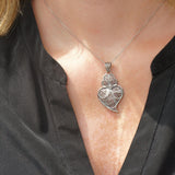 Coração de Viana I Silver Filigree Pendant - 1.4''