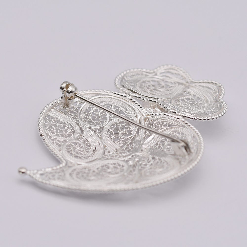 Coração de Viana I Silver Filigree Pin 0.4 oz - 2.4"