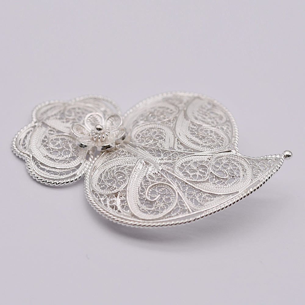 Coração de Viana I Silver Filigree Pin 0.4 oz - 2.4"