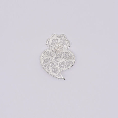 Coração de Viana I Silver Filigree Pin 0.4 oz - 2.4"