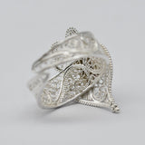Coração de Viana I Silver Filigree Ring 0.2 oz