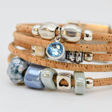 Cork Bracelet with Turquoise Beads