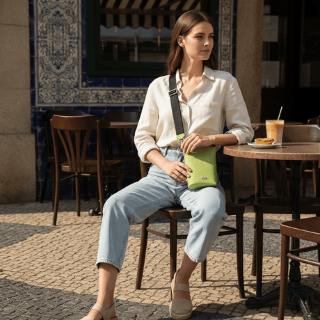 Cork Crossbody Pouch - Green