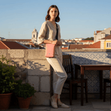 Cork Crossbody Pouch - Pink