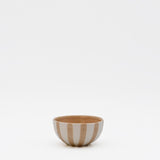 Costa Nova Mar I Striped Ceramic Bowl 3.2'' - Mocha