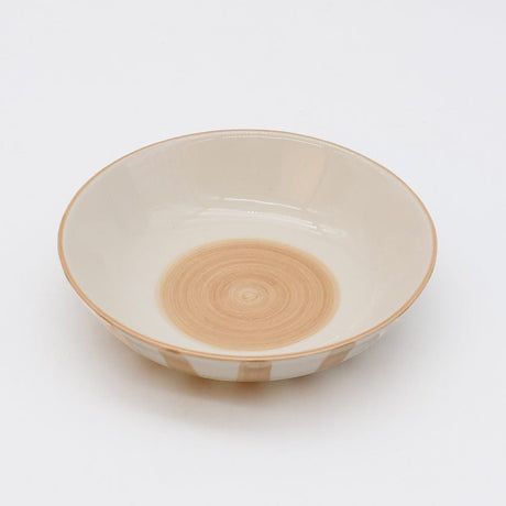 Costa Nova Mar I Striped Ceramic Bowl 5.1'' - Mocha