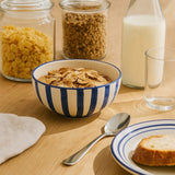 Costa Nova Mar I Striped Ceramic Cereal Bowl 6.3'' - Blue