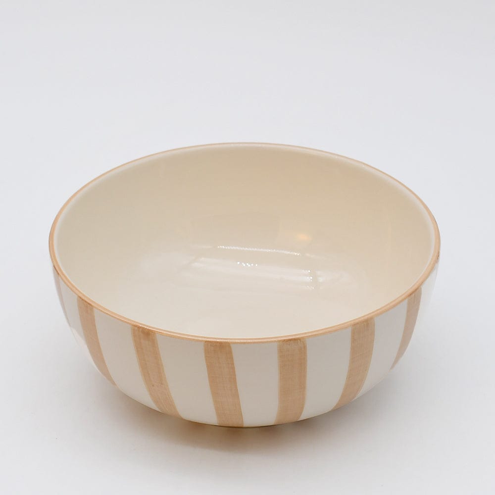Costa Nova Mar I Striped Ceramic Cereal Bowl 6.3'' - Mocha