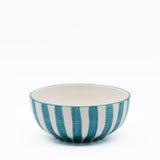 Costa Nova Mar I Striped Ceramic Cereal Bowl 6.3'' - Turquoise