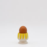 Costa Nova Mar I Striped Ceramic Egg Cup - Yellow