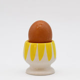 Costa Nova Mar I Striped Ceramic Egg Cup - Yellow