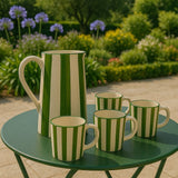 Costa Nova Mar I Striped Ceramic Mug - Green