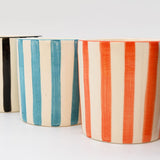 Costa Nova Mar I Striped Ceramic Mug - Turquoise