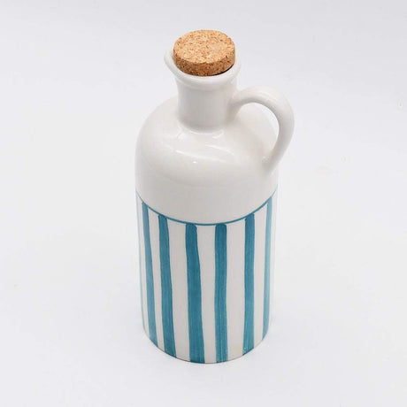 Costa Nova Mar I Striped Ceramic Pitcher 7.1'' - Turquoise