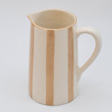 Costa Nova Mar I Striped Ceramic Pitcher - Mocha