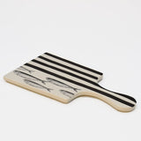 Costa Nova Mar I Striped Ceramic Serving Board - Black