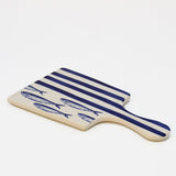 Costa Nova Mar I Striped Ceramic Serving Board - Blue