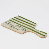 Costa Nova Mar I Striped Ceramic Serving Board - Green
