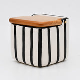 Costa Nova Mar I Striped Kitchen Canister - Black
