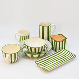 Costa Nova Mar I Striped Kitchen Canister - Green
