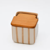 Costa Nova Mar I Striped Kitchen Canister - Mocha