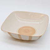 Costa Nova Mar I Striped Salad Bowl 11.0'' - Mocha