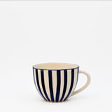 Costa Nova Mar | Striped Ceramic Large Mug - Black