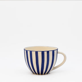 Costa Nova Mar | Striped Ceramic Large Mug - Blue
