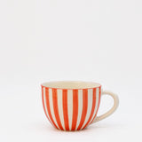 Costa Nova Mar | Striped Ceramic Large Mug - Red