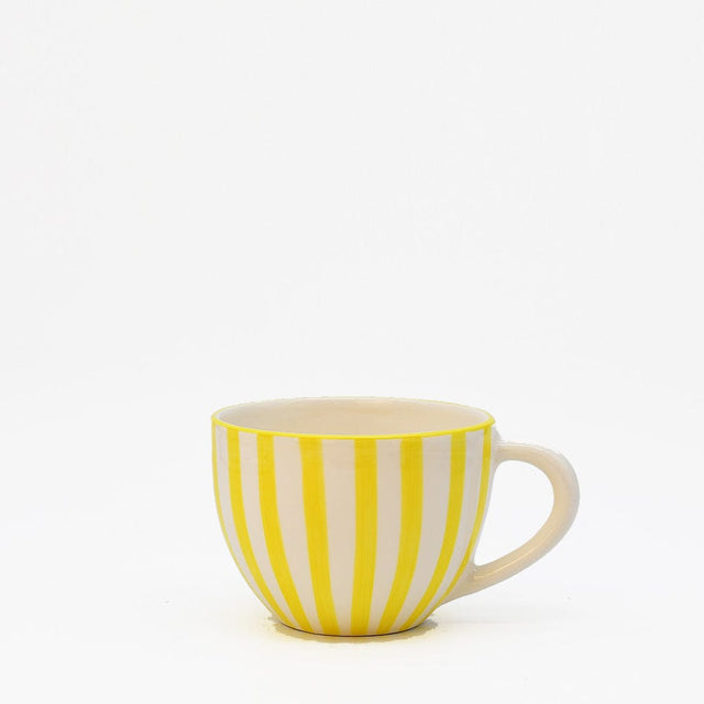 Costa Nova Mar | Striped Ceramic Large Mug - Yellow