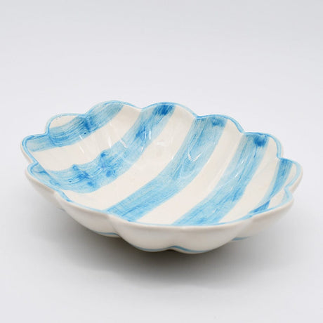 Costa Nova Mar | Striped Ceramic Plate - Turquoise