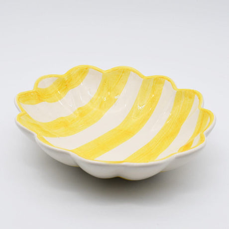 Costa Nova Mar | Striped Ceramic Plate - Yellow