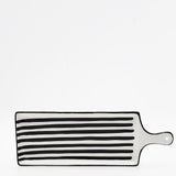 Costa Nova Mar | Striped Ceramic Serving Dish - Black