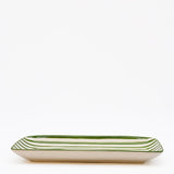 Costa Nova Mar | Striped Ceramic Serving Platter - Green