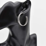 Creole I Silver Filigree Earrings - 1.6''