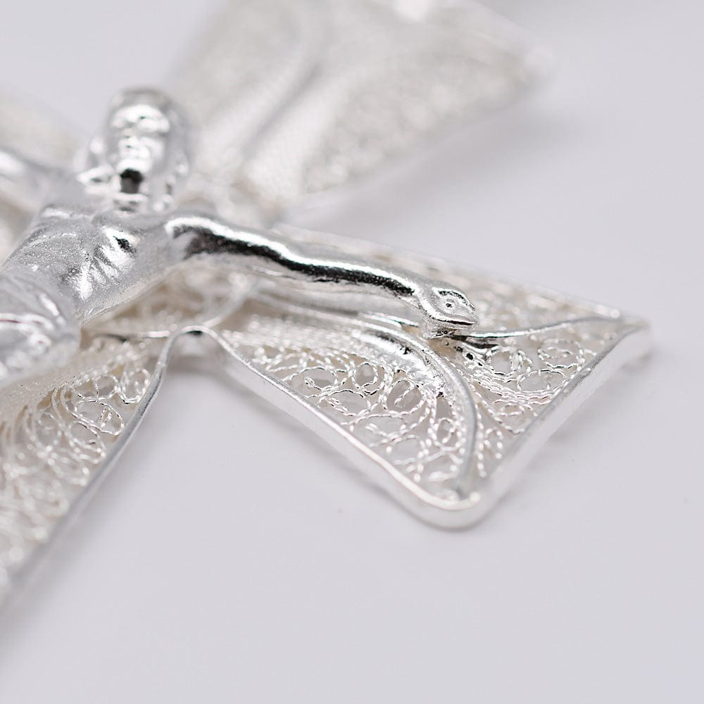 Crucifixo I Silver Filigree Pendant 0.3 oz - 2.0''