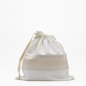 Embroidered Linen Bread Bag – Beige