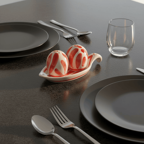 Andorinha I Ceramic Salt and Pepper Dispenser - Red