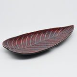 Estrelicia Leaf I Stoneware Serving Dish - Red