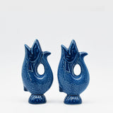 Fish-shaped Ceramic Salt and Pepper Shaker - Blue