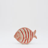 Fish-shaped Ceramic Soup Plate - Red 7.1''