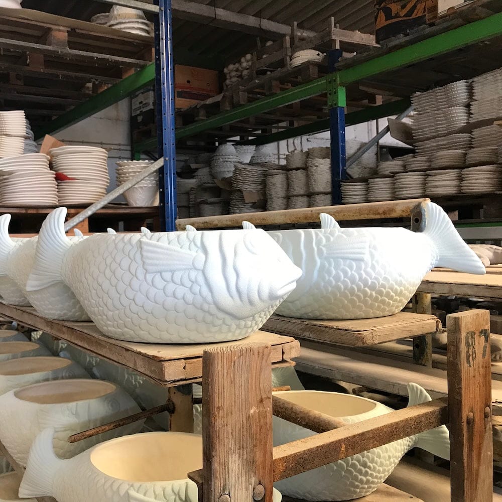 Fish-shaped Ceramic Tureen - Blue