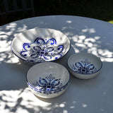 Floral I Ceramic Bowl 5.1'' - Blue