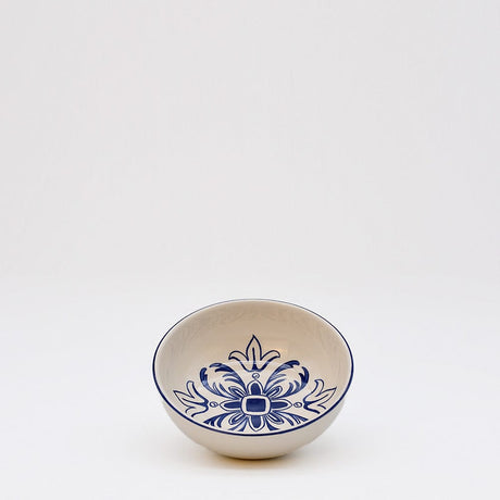Floral I Ceramic Bowl 5.1'' - Blue