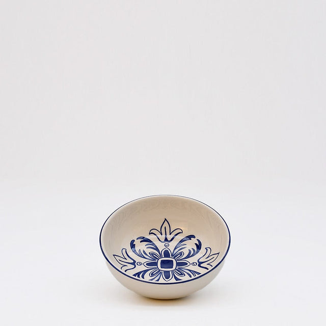 Floral I Ceramic Bowl 5.1'' - Blue